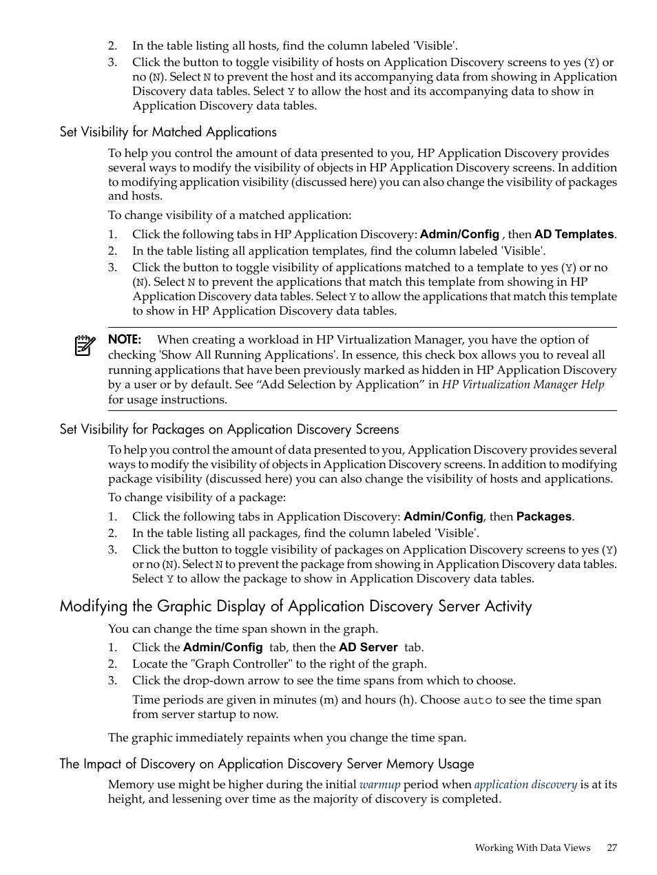 Set visibility for matched applications | HP 5992-3838 User Manual | Page 27 / 78