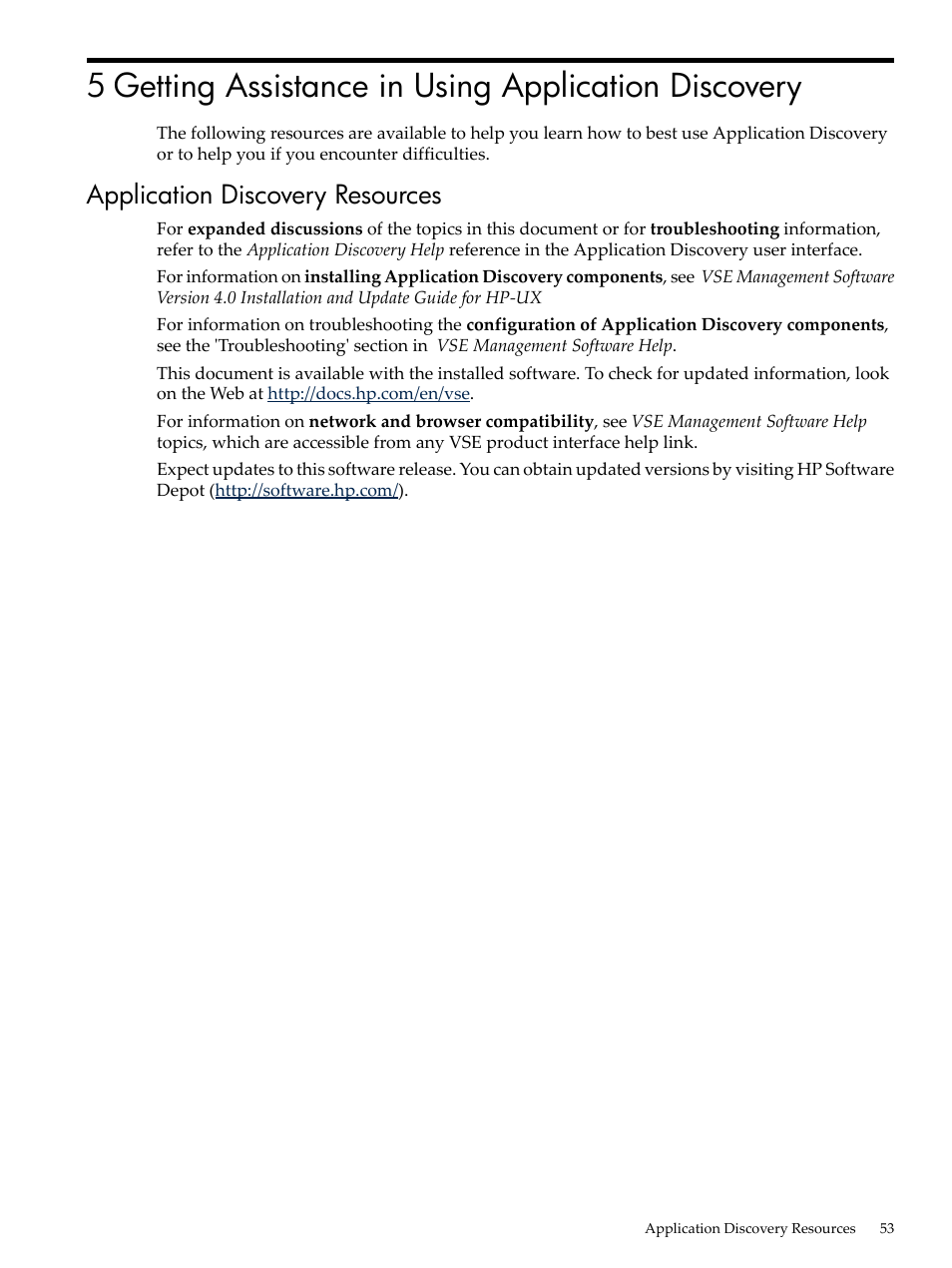 Application discovery resources | HP 5992-3838 User Manual | Page 53 / 78