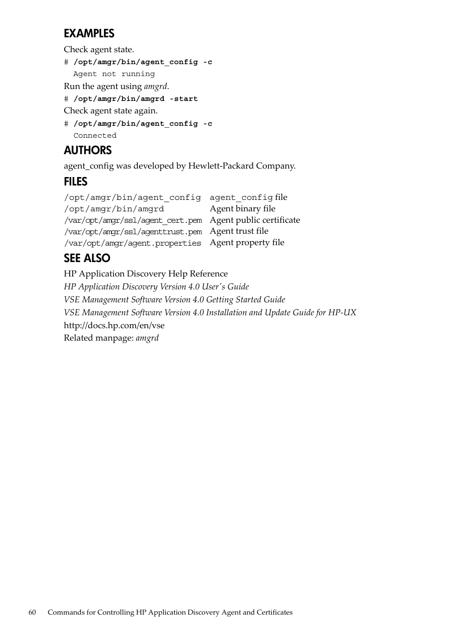 Examples, Authors, Files | See also | HP 5992-3838 User Manual | Page 60 / 78