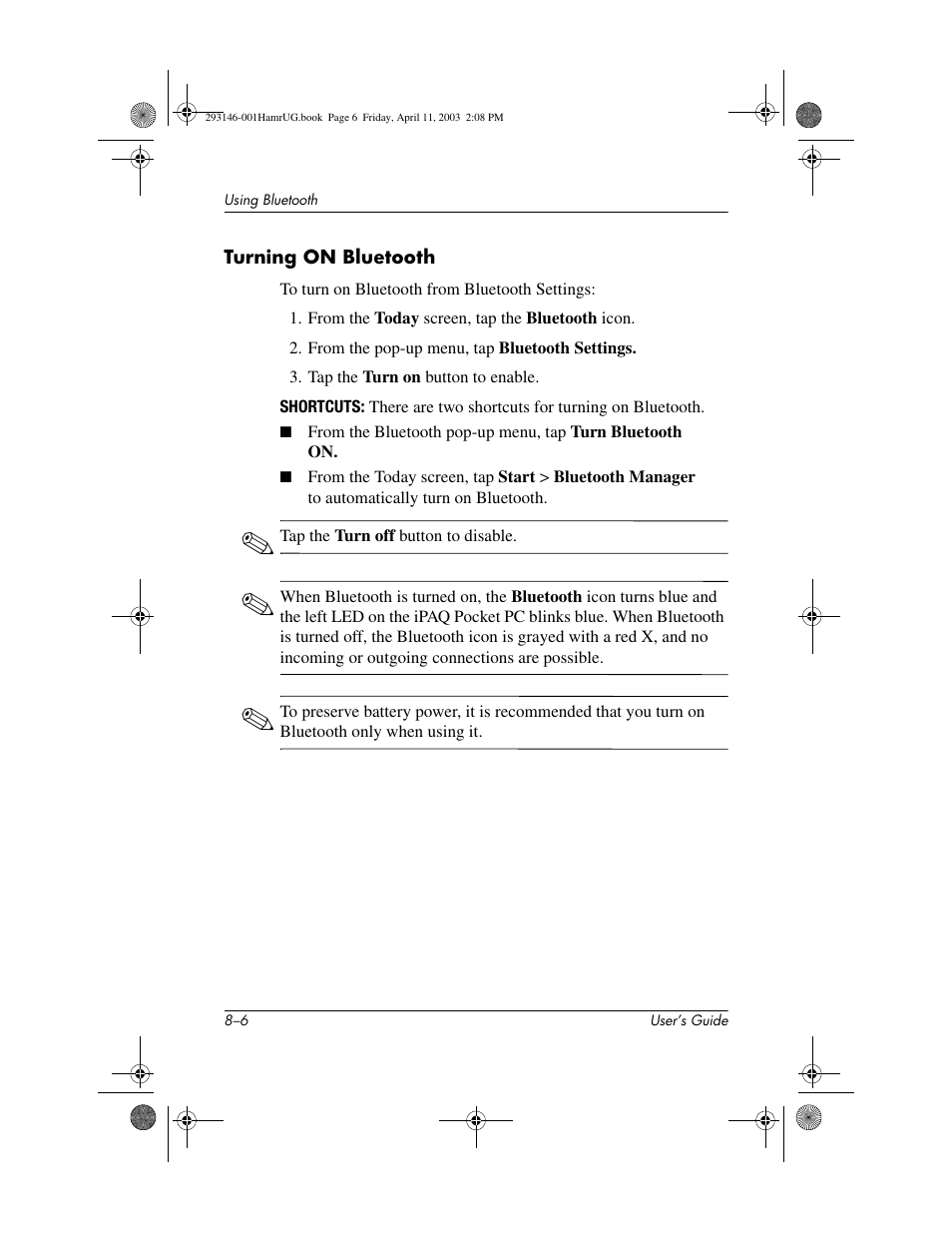 Turning on bluetooth | HP h2200 Series User Manual | Page 81 / 125