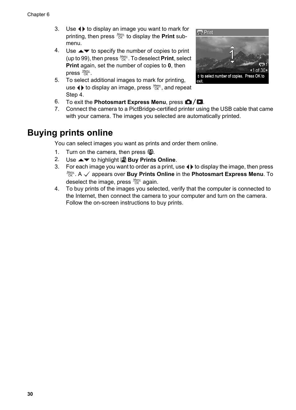 Buying prints online, Buying prints | HP Photosmart M627 User Manual | Page 30 / 46