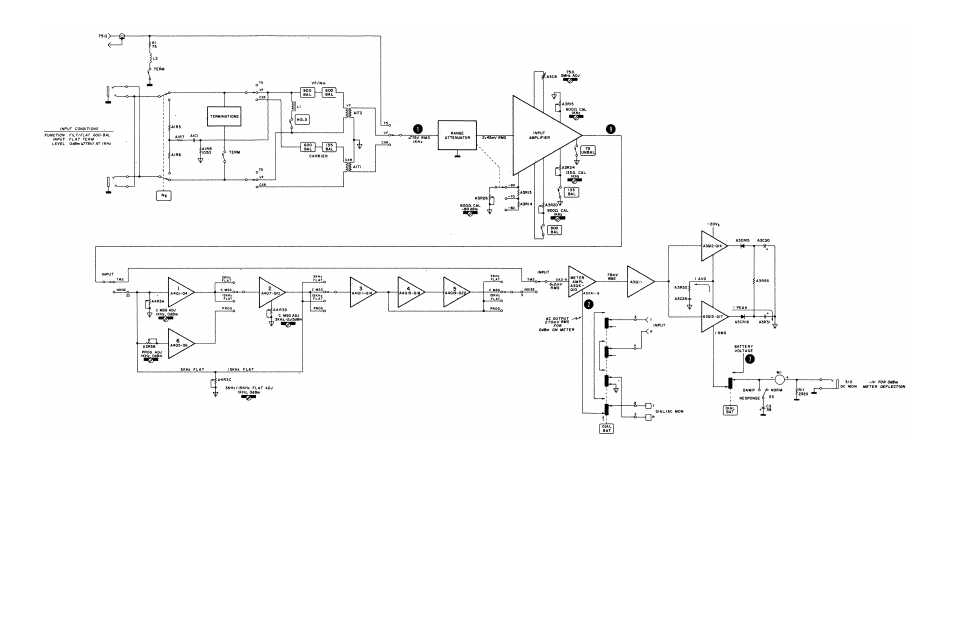 Figure 7-1, Amplifiers no. 2 and no. 3 as shown in figure 7-1, The functional block diagram (figure 7-1) of the | HP TM 11-6625-2779-14&P User Manual | Page 69 / 83