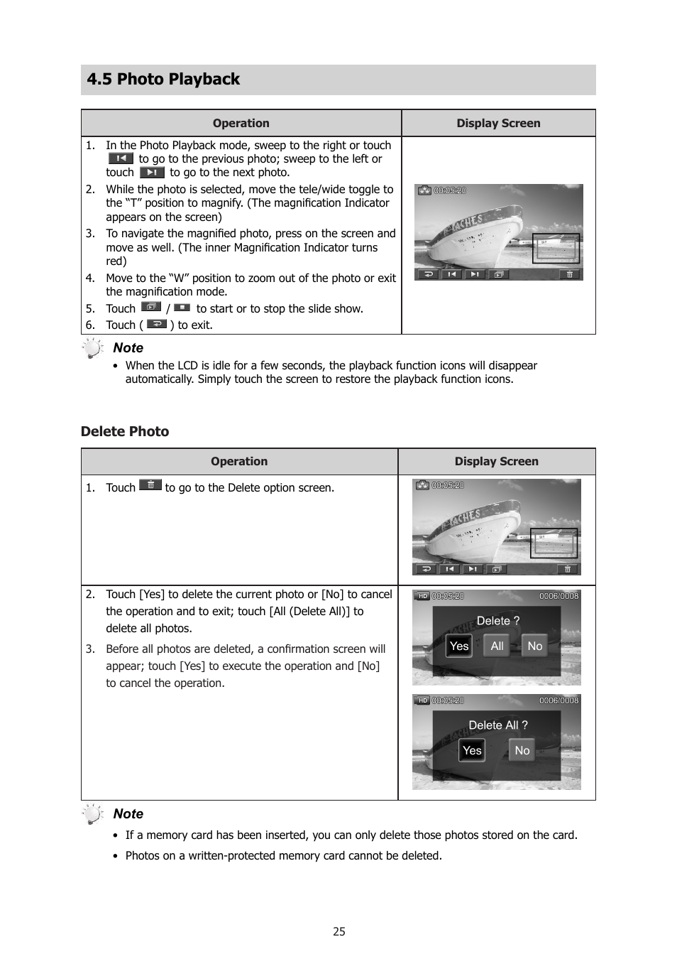 5 photo playback | HP T500 User Manual | Page 29 / 45