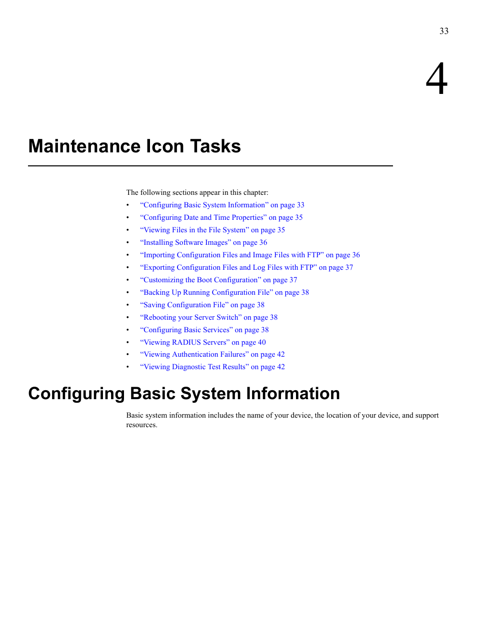 Maintenance icon tasks, Configuring basic system information, Configure basic system information | HP 377707-002 User Manual | Page 41 / 92