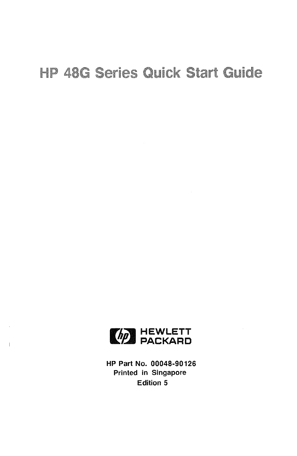 HP 48G User Manual | Page 3 / 116