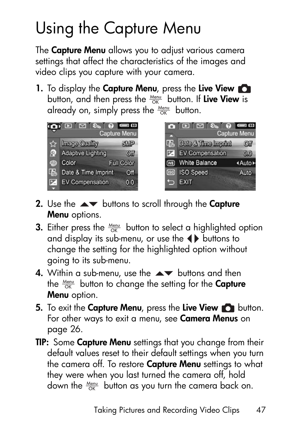 Using the capture menu | HP M417/M517 User Manual | Page 47 / 177