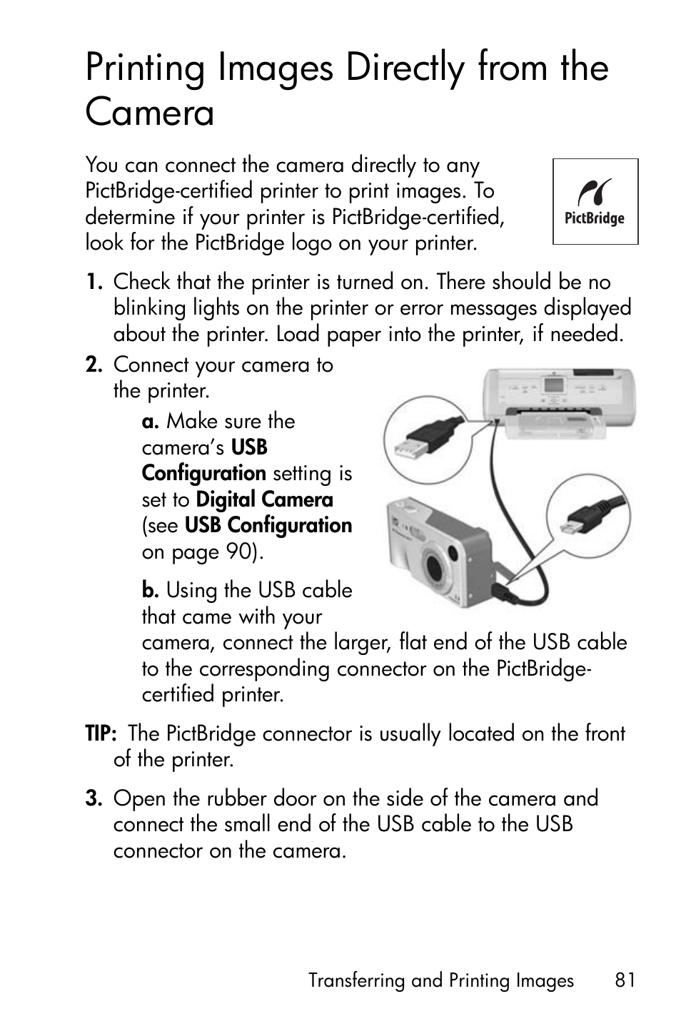 Printing images directly from the camera | HP M417/M517 User Manual | Page 81 / 177