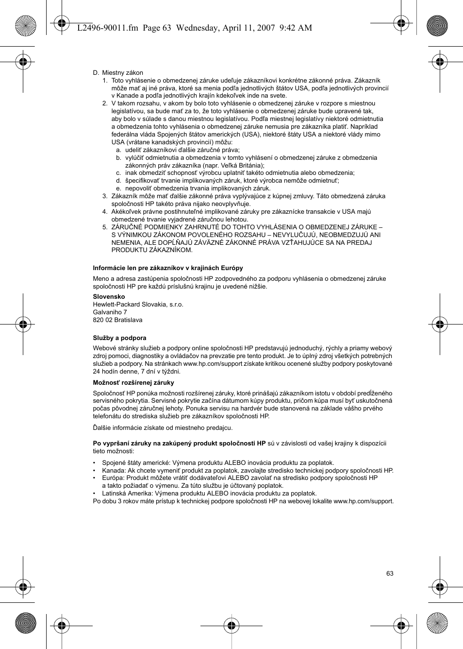 HP PhotoSmart E-Series User Manual | Page 65 / 76