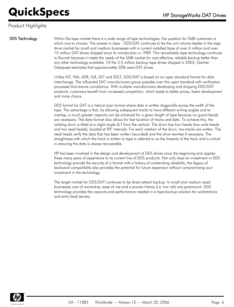 Product highlights, Quickspecs | HP 40 SCSI User Manual | Page 6 / 28
