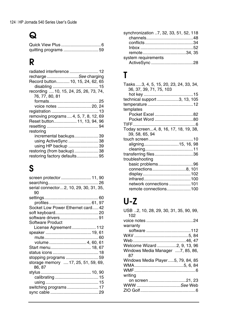 HP Jornada 540 Series User Manual | Page 128 / 135