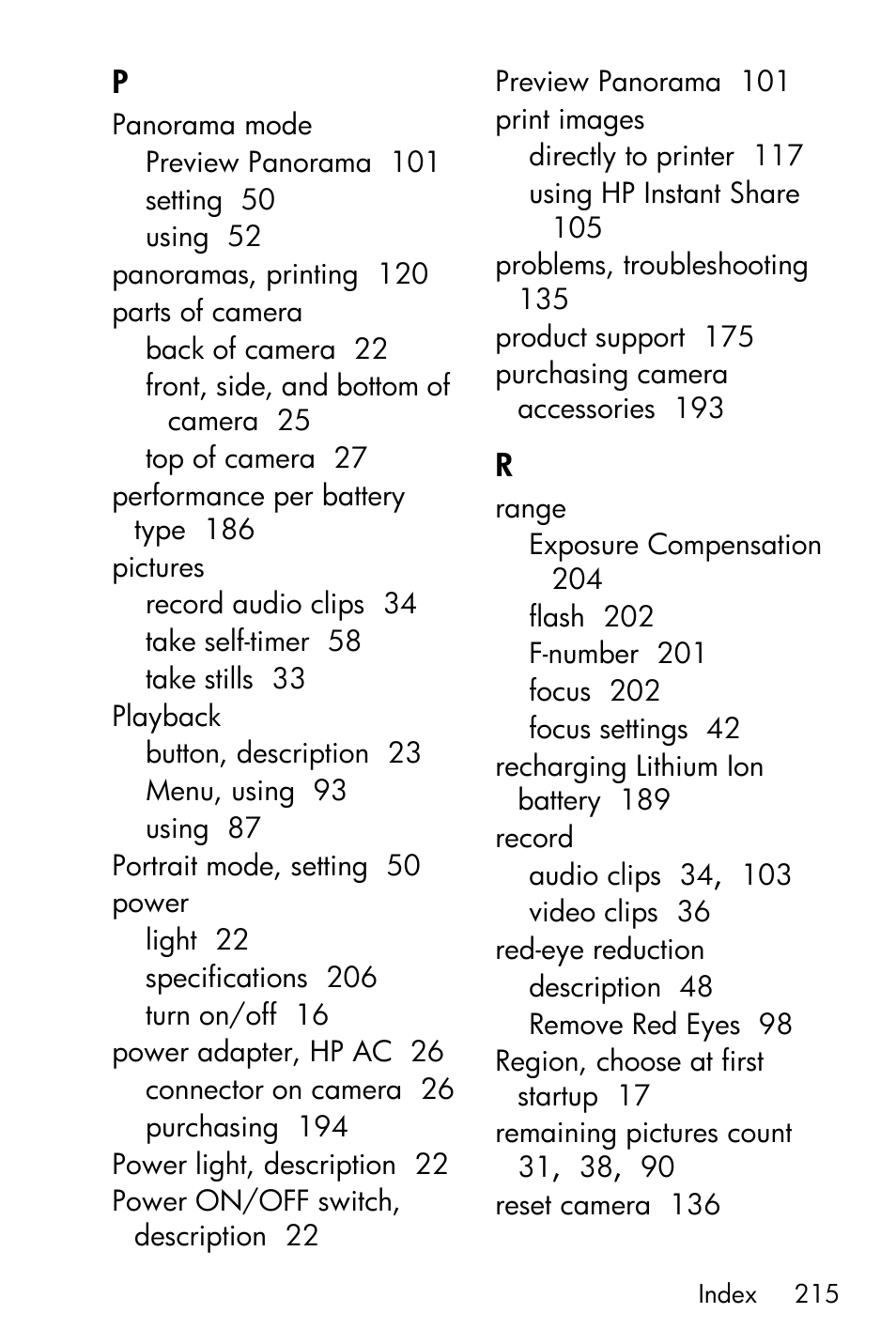 HP R717 User Manual | Page 215 / 217