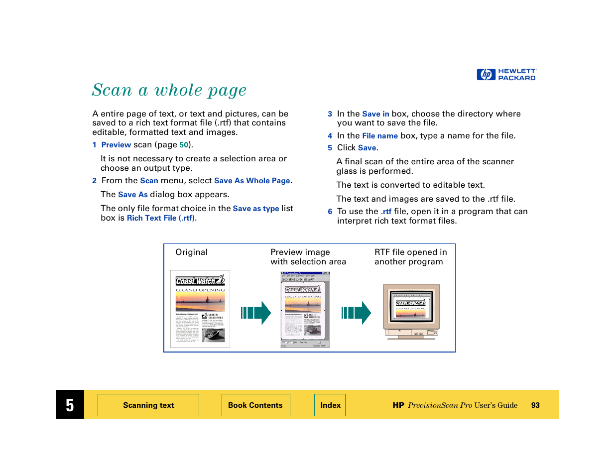 Scan a whole page | HP 6200C User Manual | Page 93 / 110