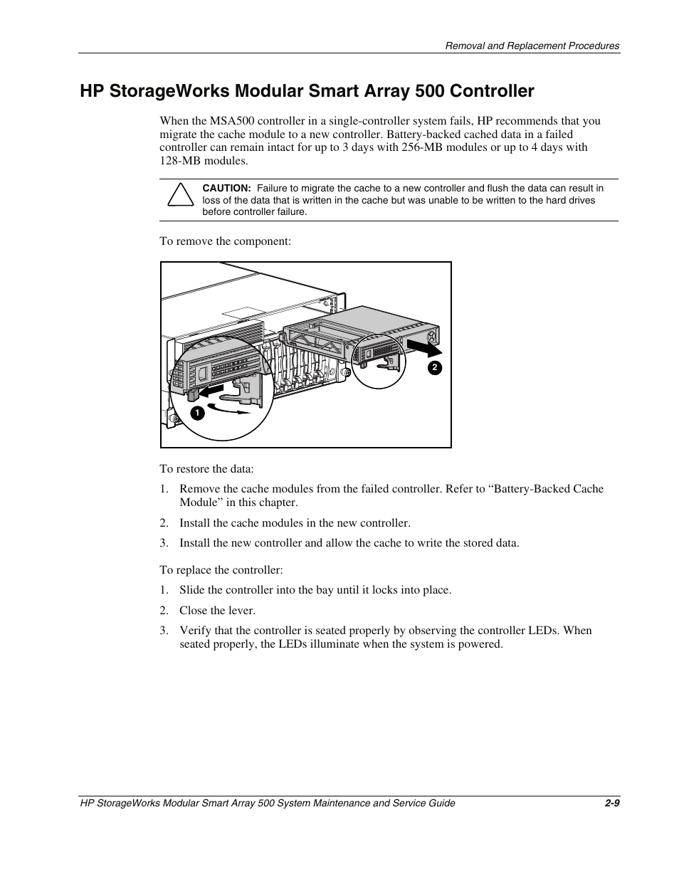 Hp storageworks modular smart array 500 controller | HP StorageWorks Modular Smart Array 500 System User Manual | Page 17 / 46