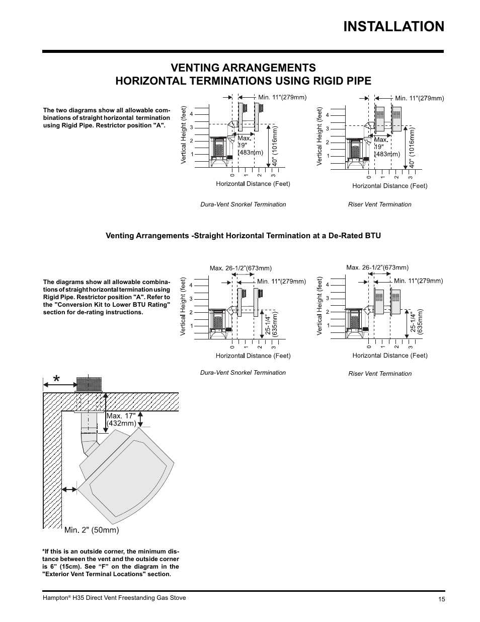 Installation | Hampton Direct H35-NG1 User Manual | Page 15 / 48