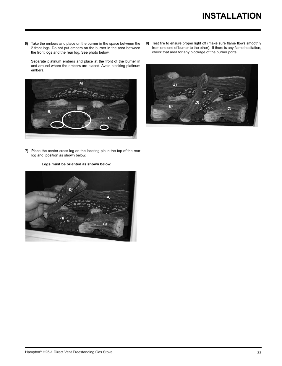 Installation | Hampton Direct H25-NG1 User Manual | Page 33 / 48