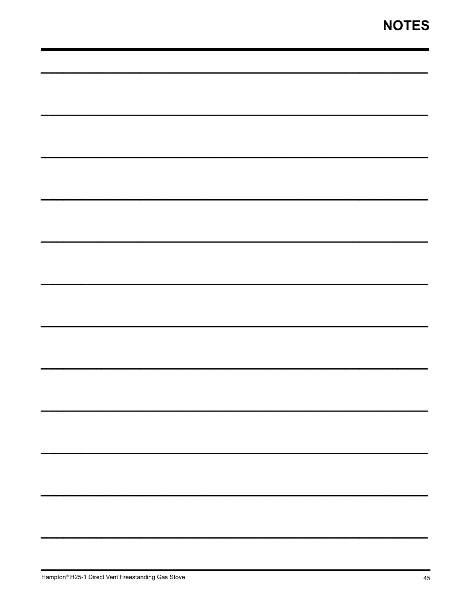 Hampton Direct H25-NG1 User Manual | Page 45 / 48
