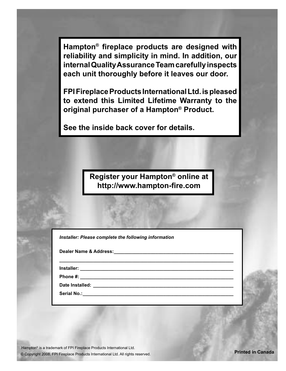 Hampton | Hampton Direct H25-NG1 User Manual | Page 48 / 48