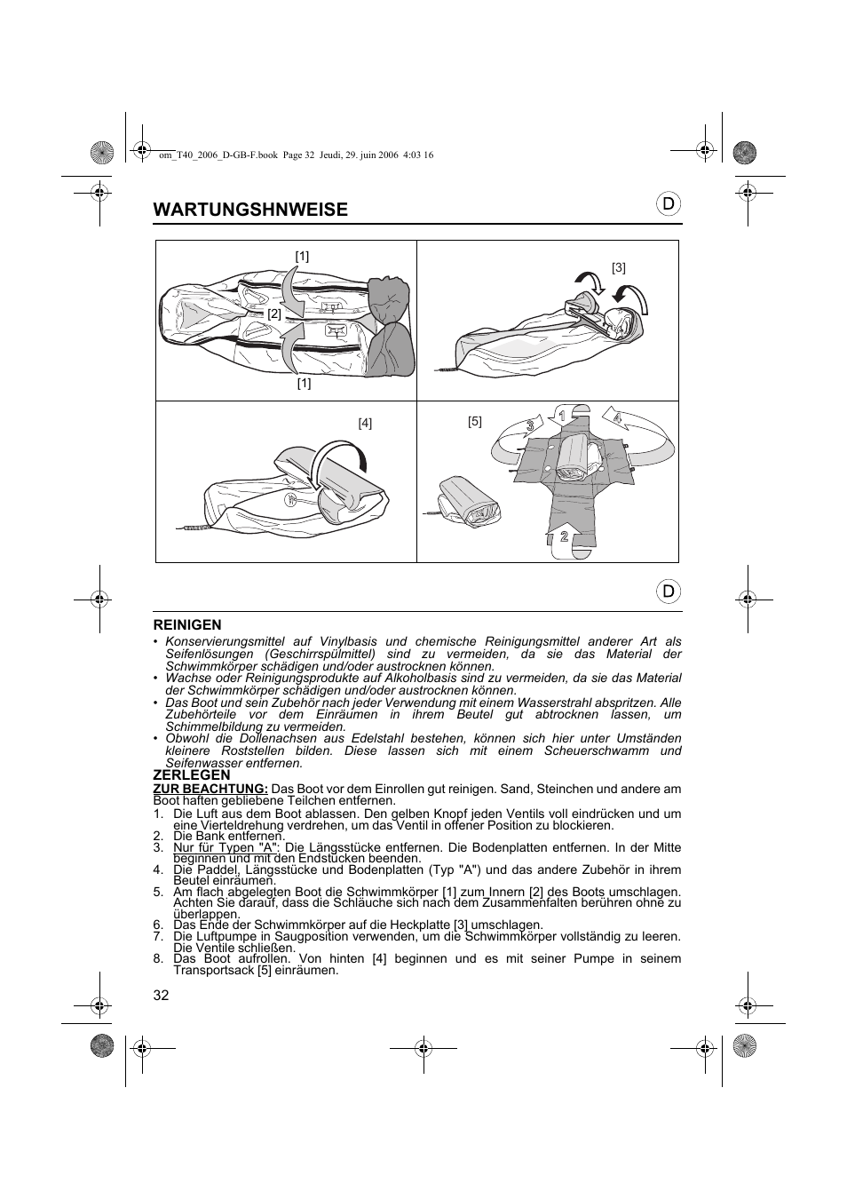 Wartungshnweise | HONDA T32 User Manual | Page 32 / 39