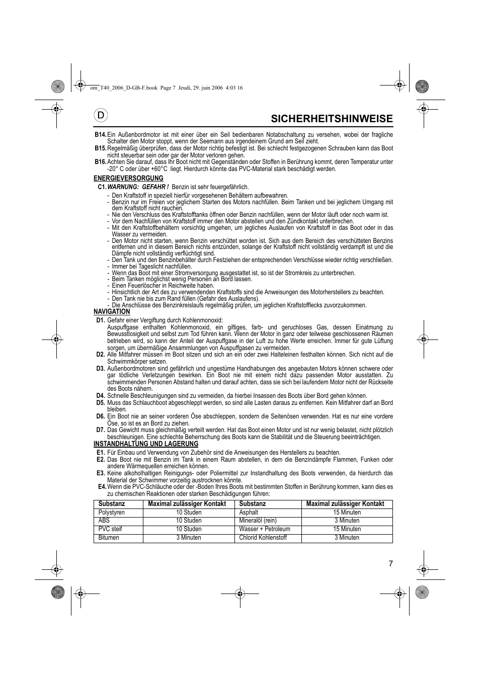 Sicherheitshinweise | HONDA T32 User Manual | Page 7 / 39