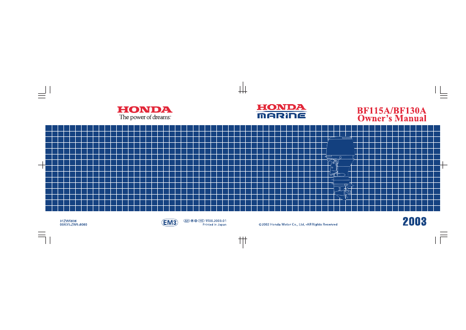 HONDA Outboard Motor BF130A User Manual | Page 116 / 116
