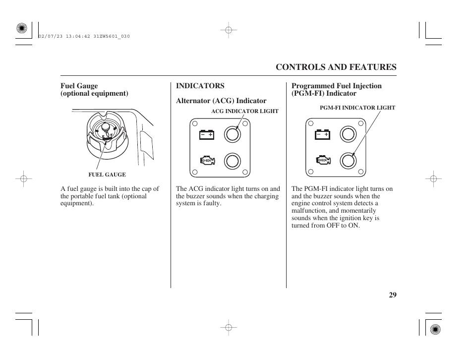 Indicators | HONDA Outboard Motor BF130A User Manual | Page 31 / 116