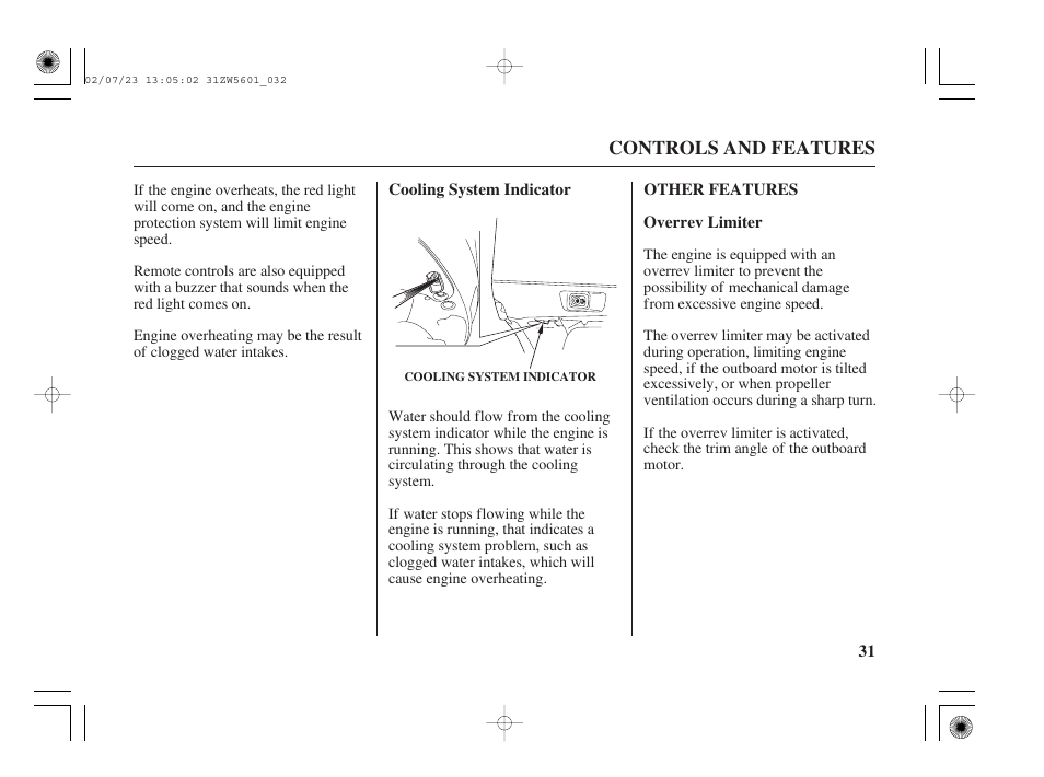 Other features | HONDA Outboard Motor BF130A User Manual | Page 33 / 116