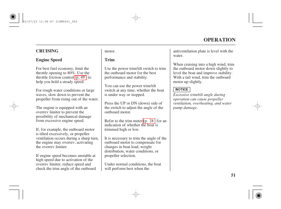 HONDA Outboard Motor BF130A User Manual | Page 53 / 116