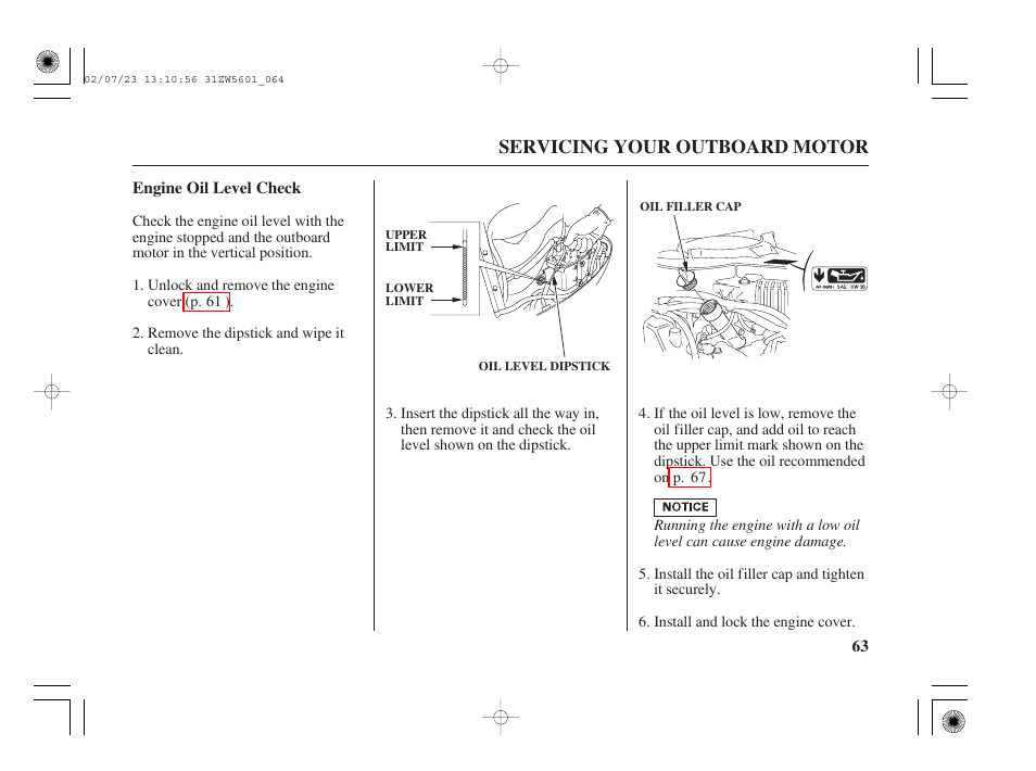 HONDA Outboard Motor BF130A User Manual | Page 65 / 116
