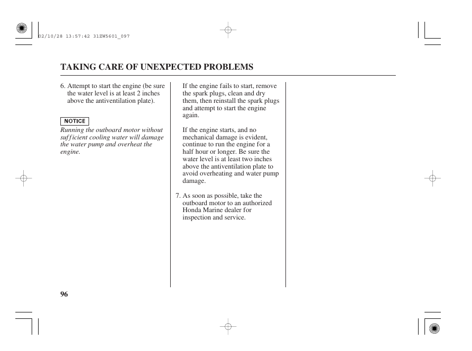 HONDA Outboard Motor BF130A User Manual | Page 98 / 116