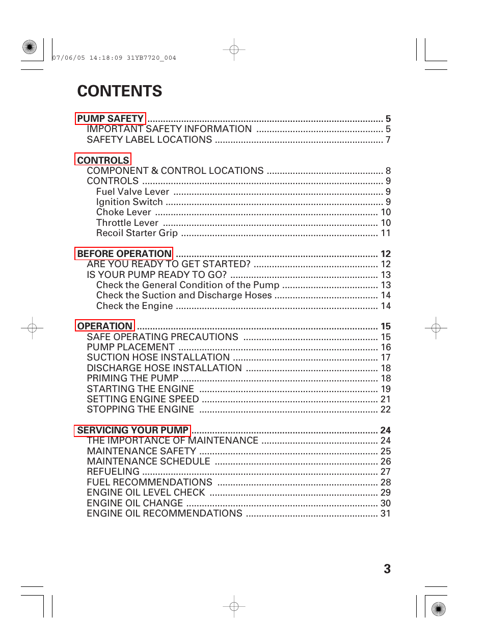 HONDA WH15X User Manual | Page 5 / 64