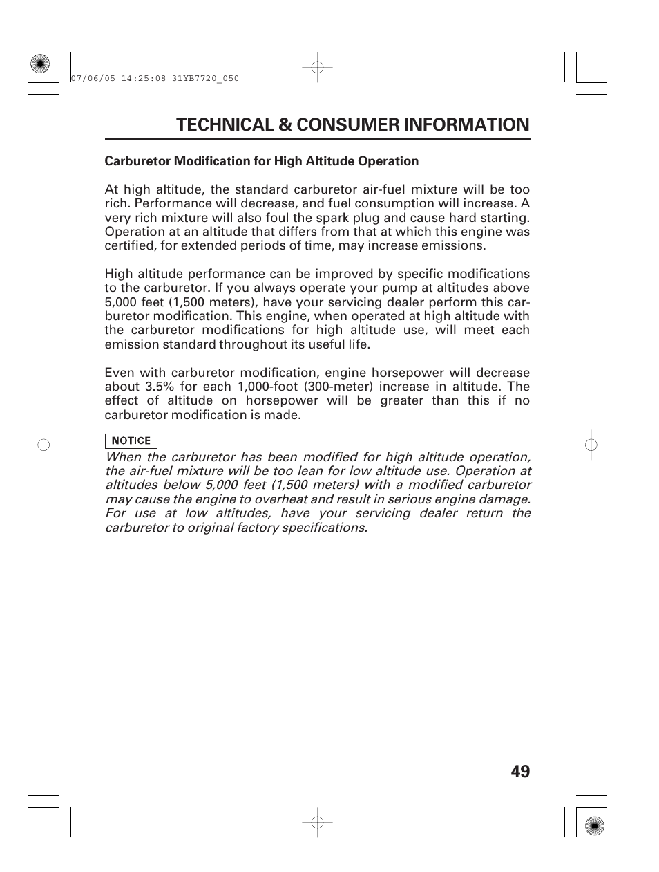 49 technical & consumer information | HONDA WH15X User Manual | Page 51 / 64