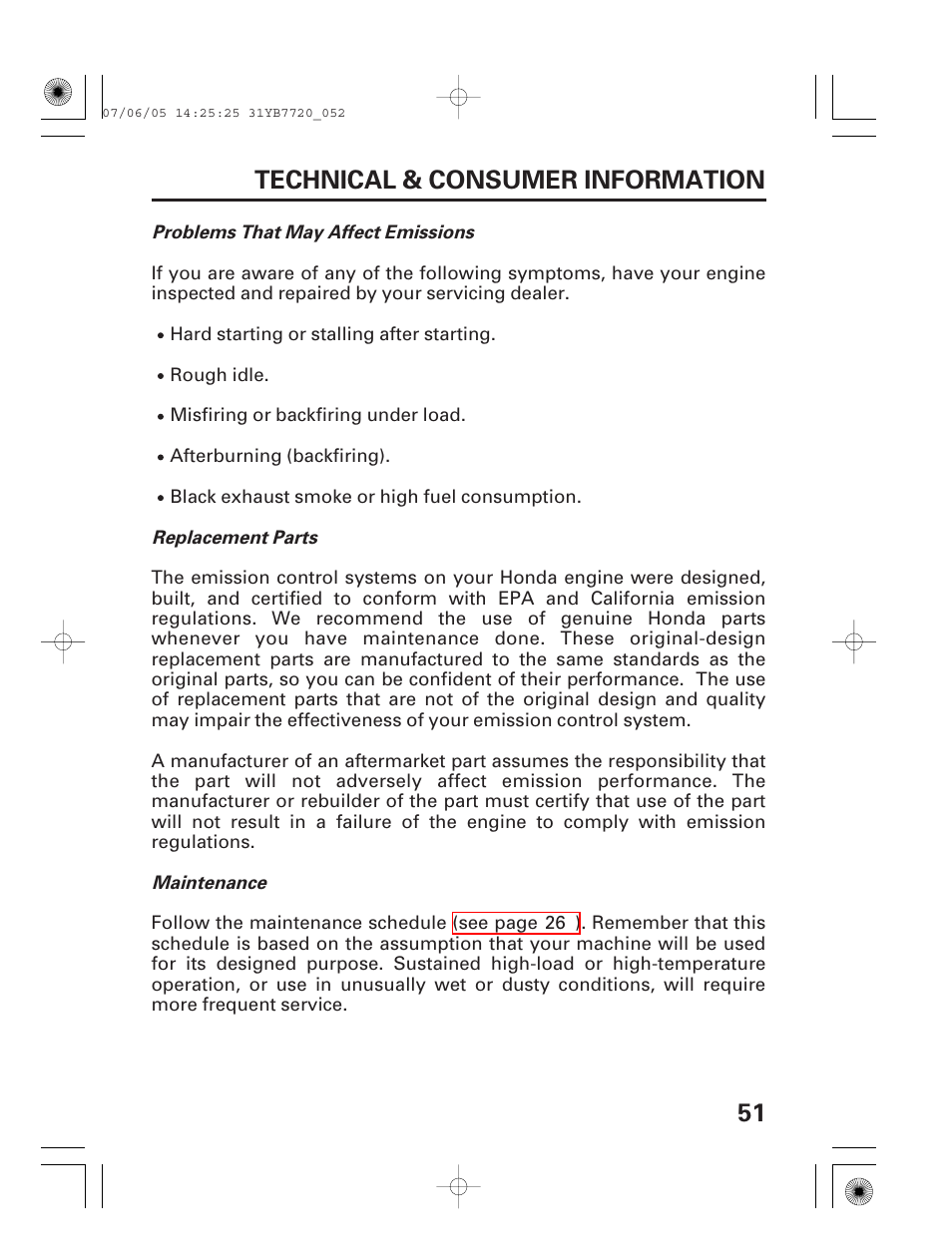51 technical & consumer information | HONDA WH15X User Manual | Page 53 / 64