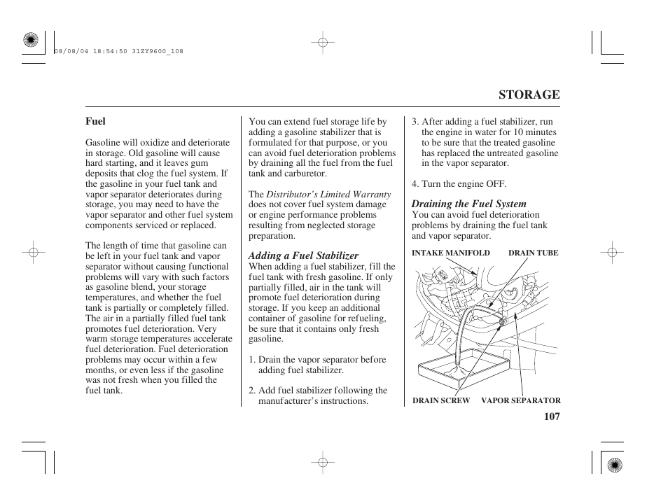Fuel | HONDA Outdoor Motor BF90D User Manual | Page 109 / 151