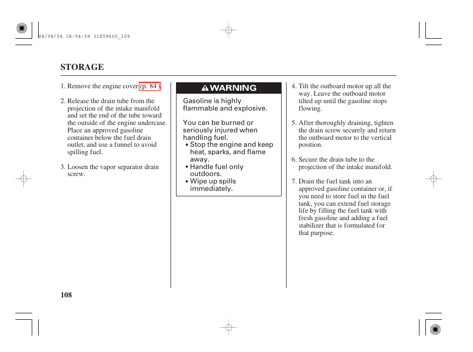 HONDA Outdoor Motor BF90D User Manual | Page 110 / 151