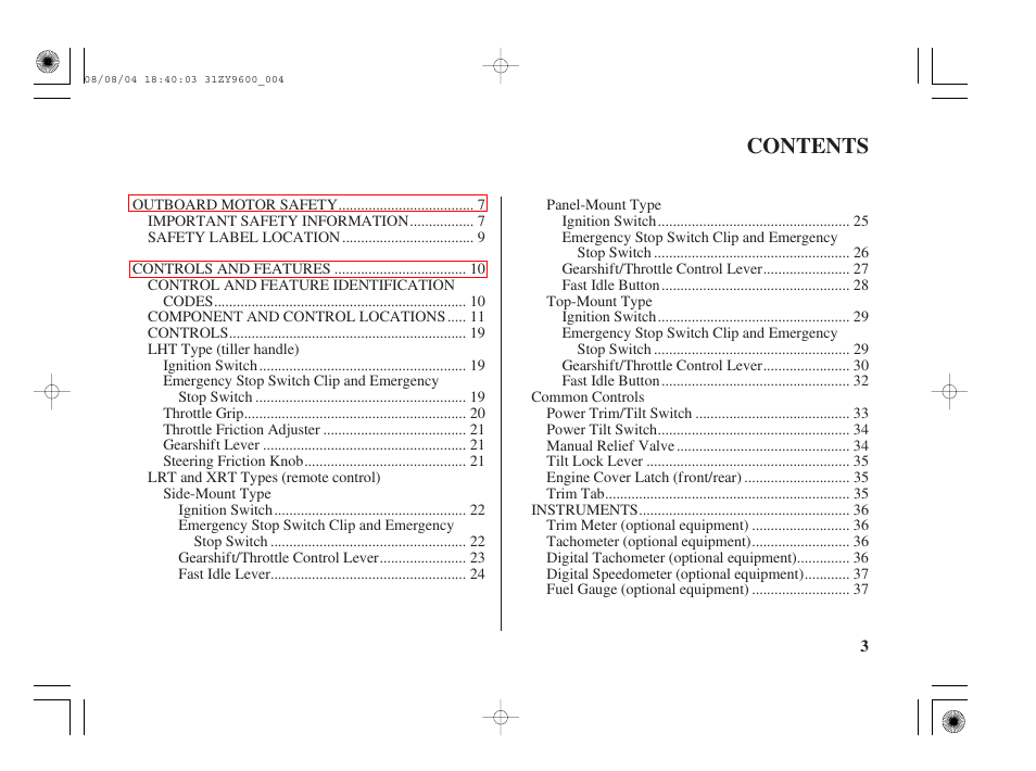 HONDA Outdoor Motor BF90D User Manual | Page 5 / 151