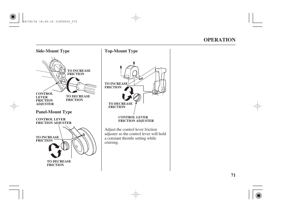 Operation | HONDA Outdoor Motor BF90D User Manual | Page 73 / 151