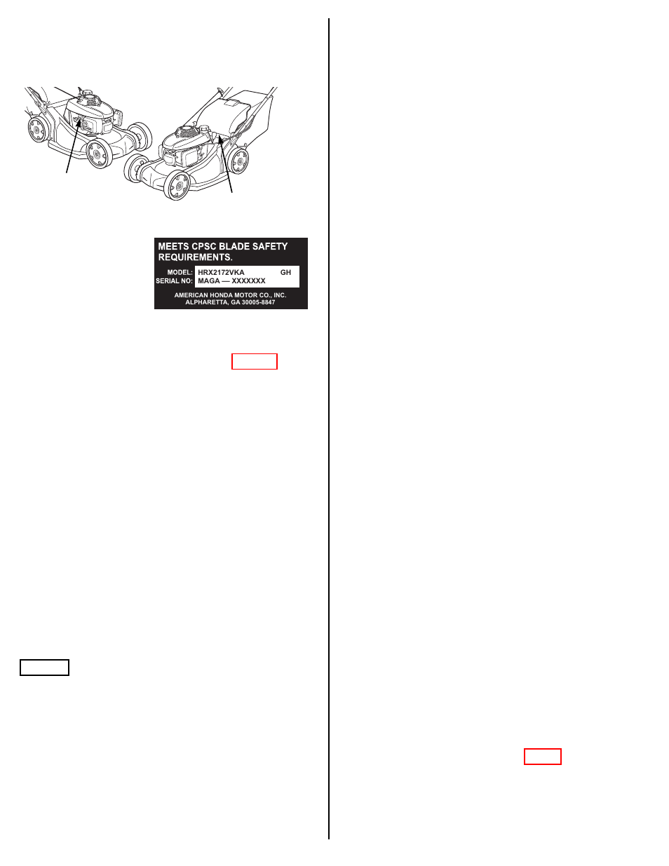 Technical information, Serial number locations, Emission control system | HONDA HRX217VKA User Manual | Page 16 / 24