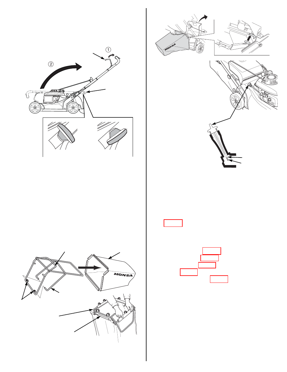 Setting up your new mower, Unpacking, Handlebar setup | Grass bag assembly, Engine oil, Fuel, Before using your lawn mower, Please register your lawn mower, Setting up your mower | HONDA HRX217VKA User Manual | Page 3 / 24