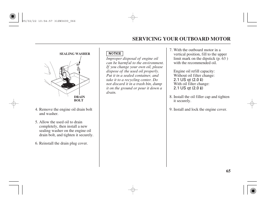 HONDA Outdoor Motor BF50A User Manual | Page 67 / 126
