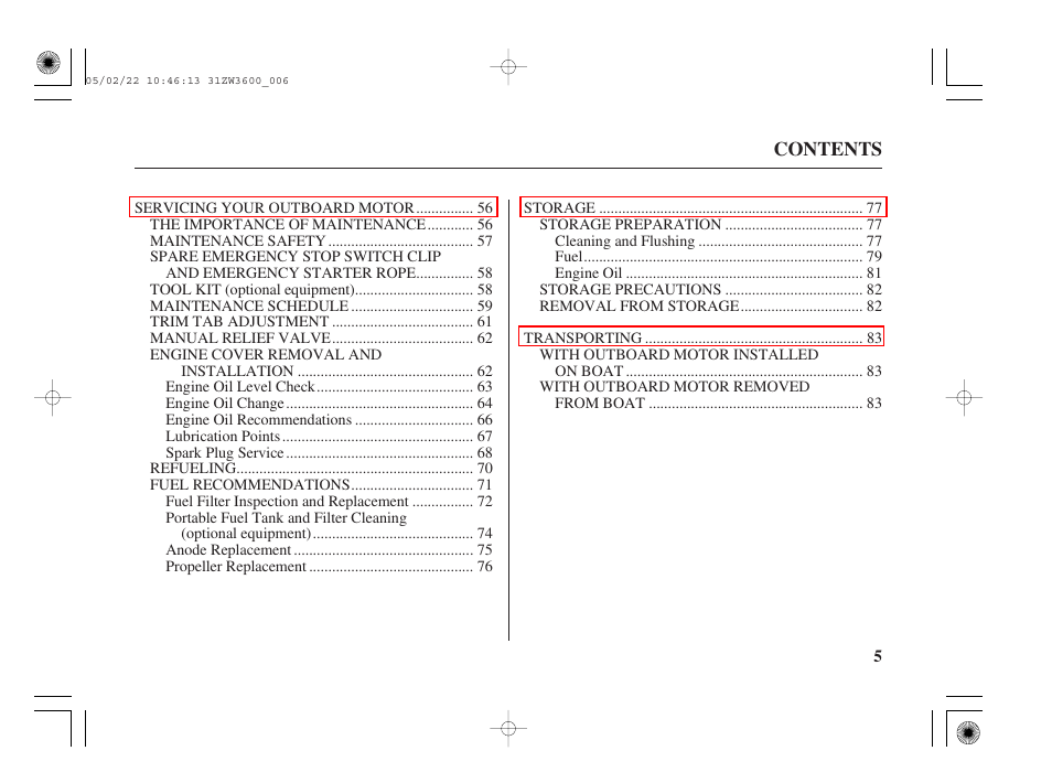 HONDA Outdoor Motor BF50A User Manual | Page 7 / 126