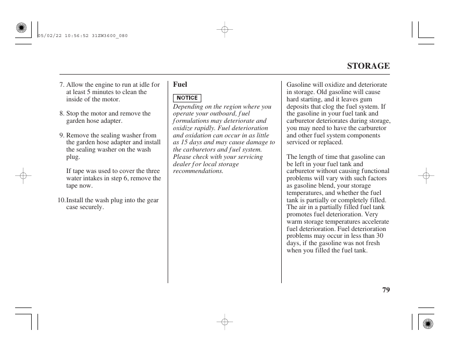 Fuel | HONDA Outdoor Motor BF50A User Manual | Page 81 / 126
