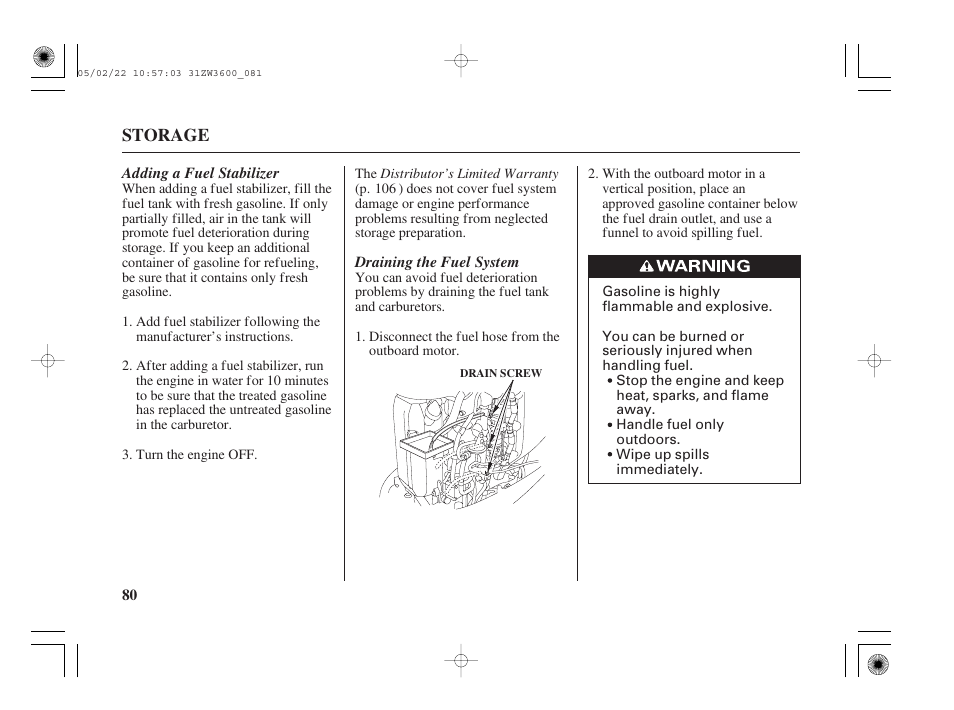 HONDA Outdoor Motor BF50A User Manual | Page 82 / 126