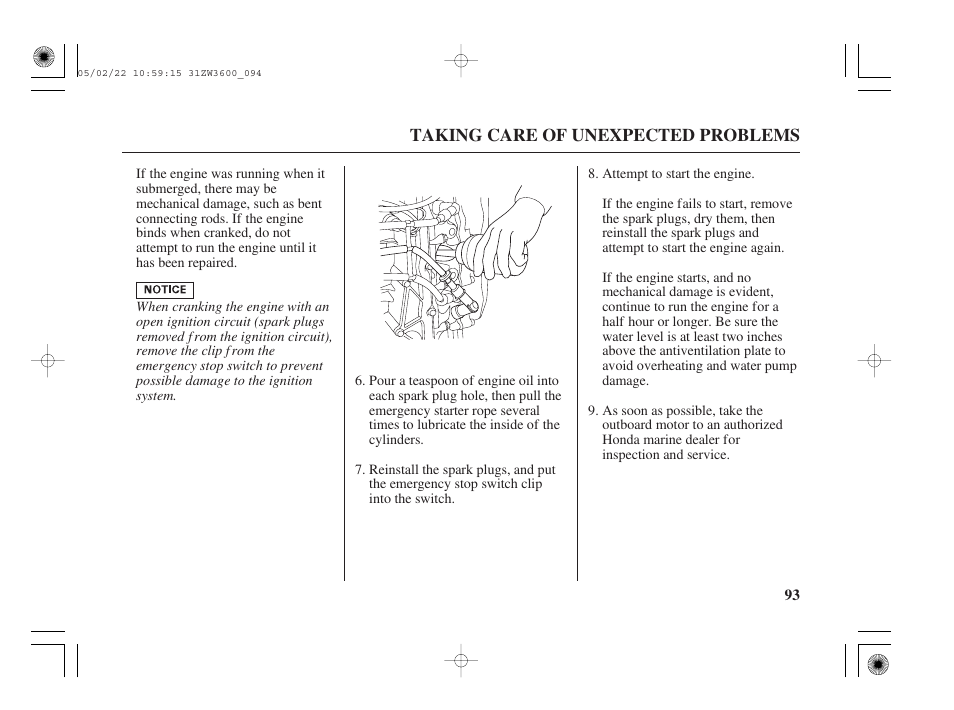 HONDA Outdoor Motor BF50A User Manual | Page 95 / 126