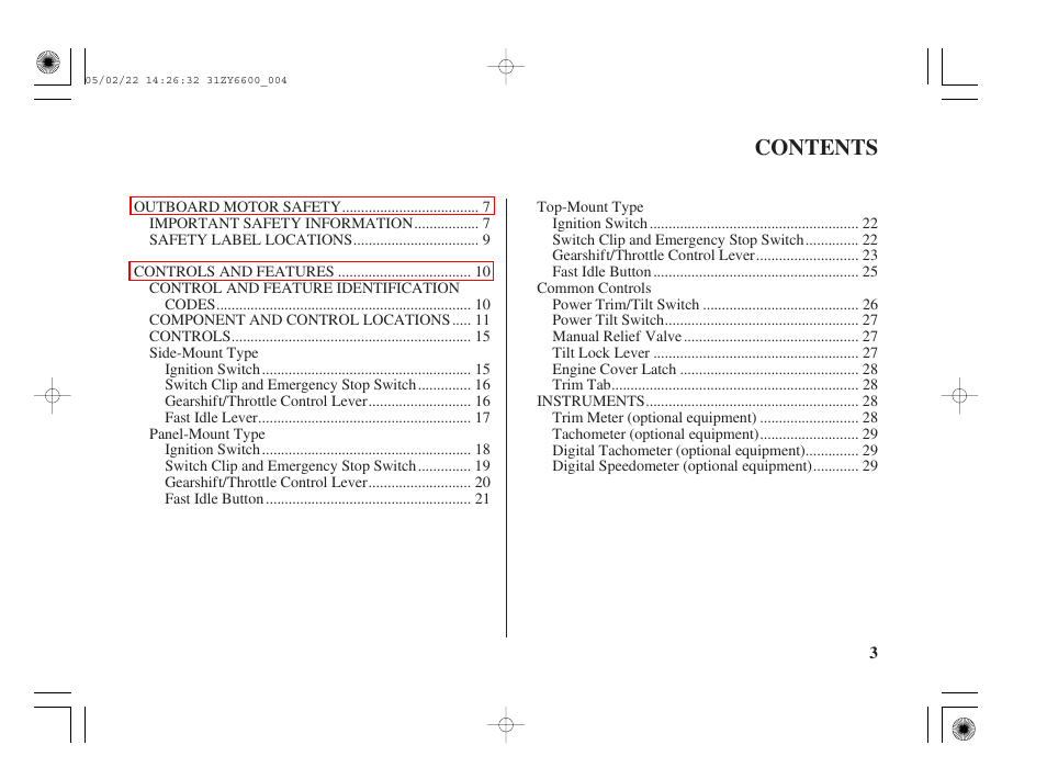 HONDA Outboard Motor BF150A User Manual | Page 5 / 129