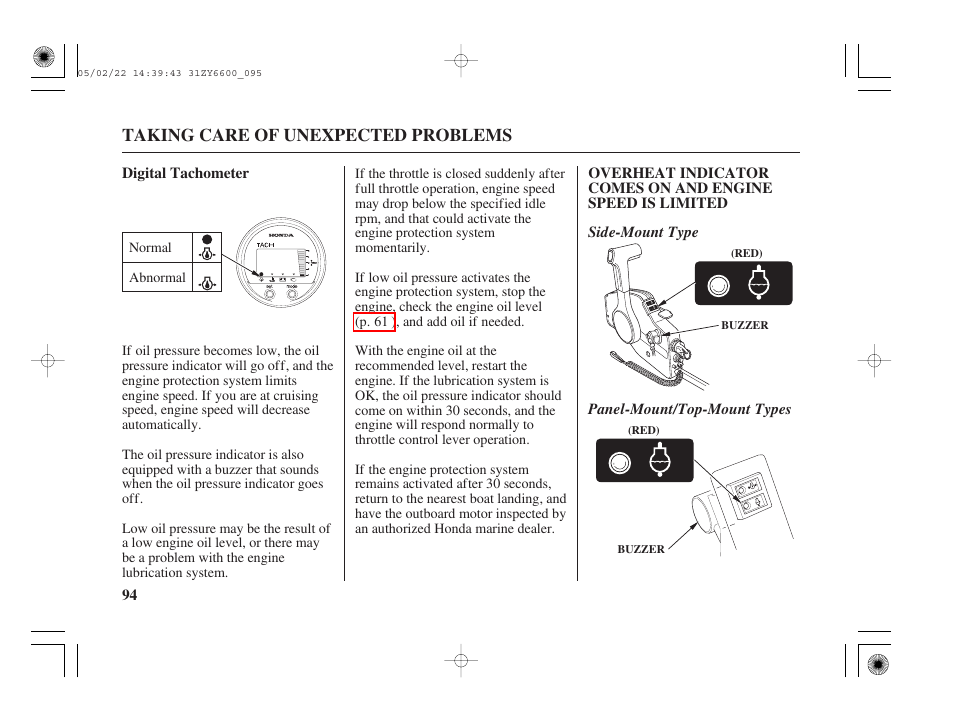 HONDA Outboard Motor BF150A User Manual | Page 96 / 129