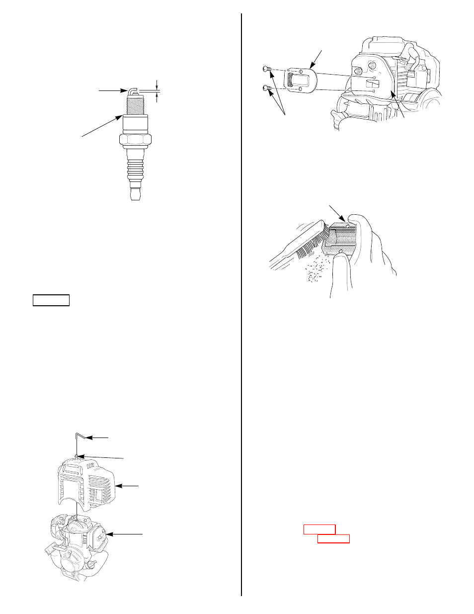 Spark arrester service, Cutting attachments, Cutting-line heads | HONDA HHT35S User Manual | Page 19 / 32