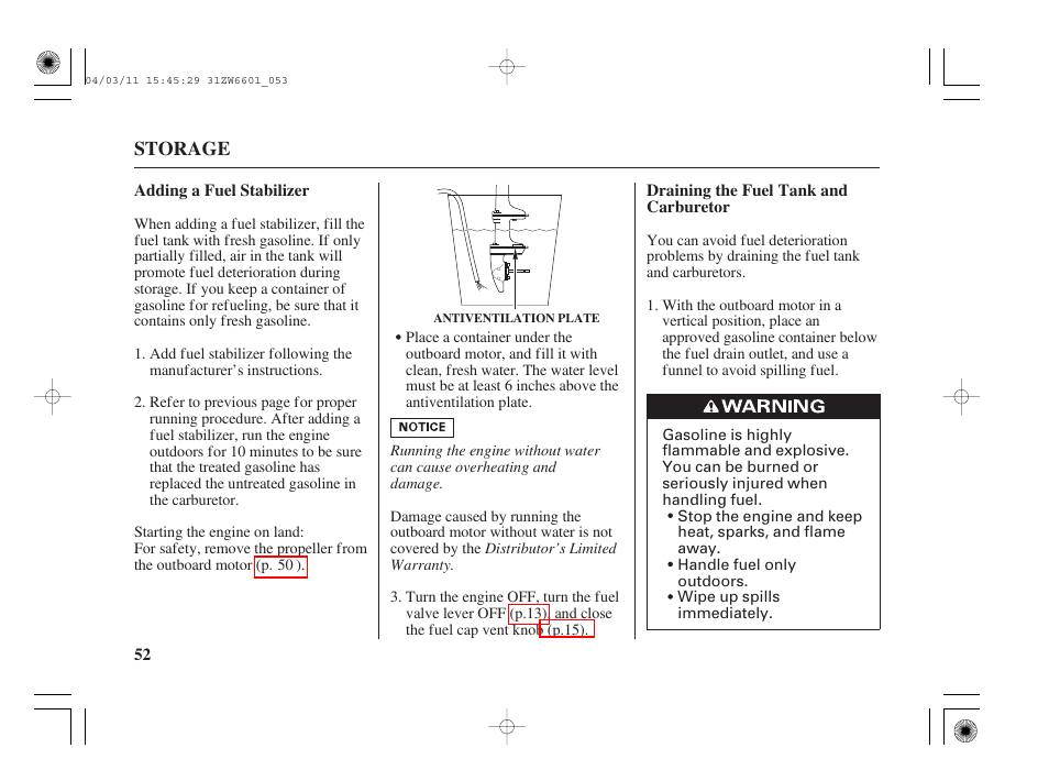 HONDA Outboard Motor BF2D User Manual | Page 54 / 83