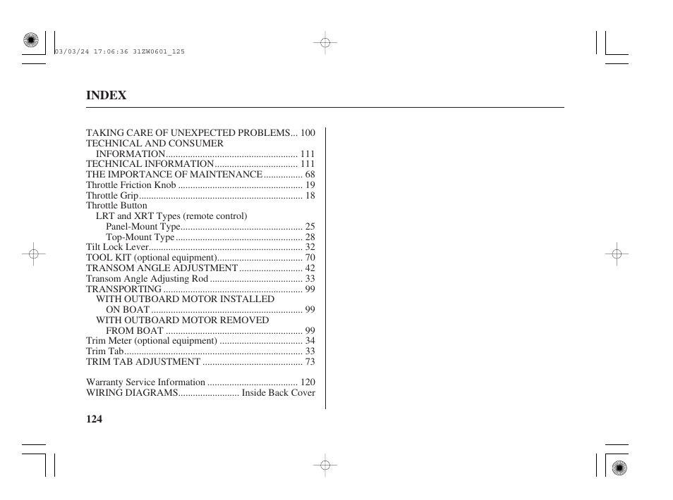 HONDA Outboard Motor BF90A User Manual | Page 126 / 130