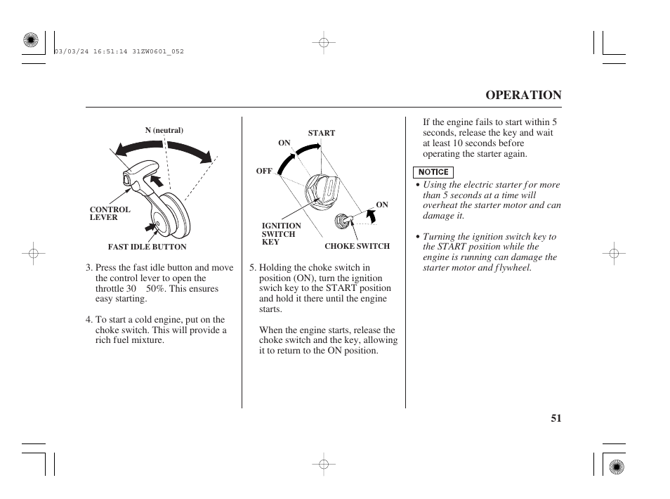 Operation | HONDA Outboard Motor BF90A User Manual | Page 53 / 130