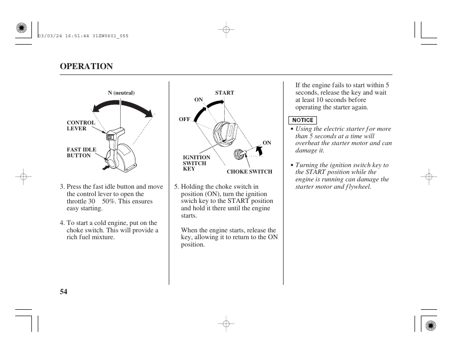Operation | HONDA Outboard Motor BF90A User Manual | Page 56 / 130